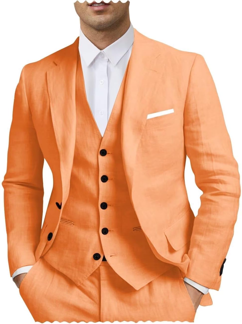 Men Suit Silm Fit Suits for Men Wedding Party Prom 3 Piece Blazer Vest Pants