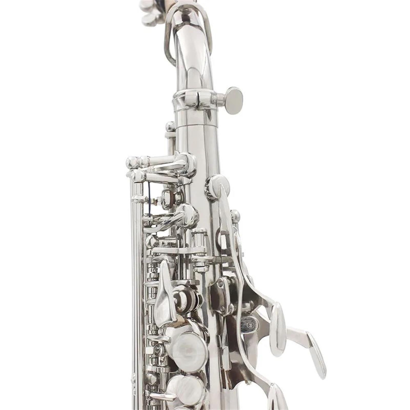 Saksofon Saksofon Sopranowy Bb Posrebrzany Mosiądz Profesjonalny Instrument B Płaski Saksofon Z Futerałem Akcesoria Do Instrumentów Muzycznych