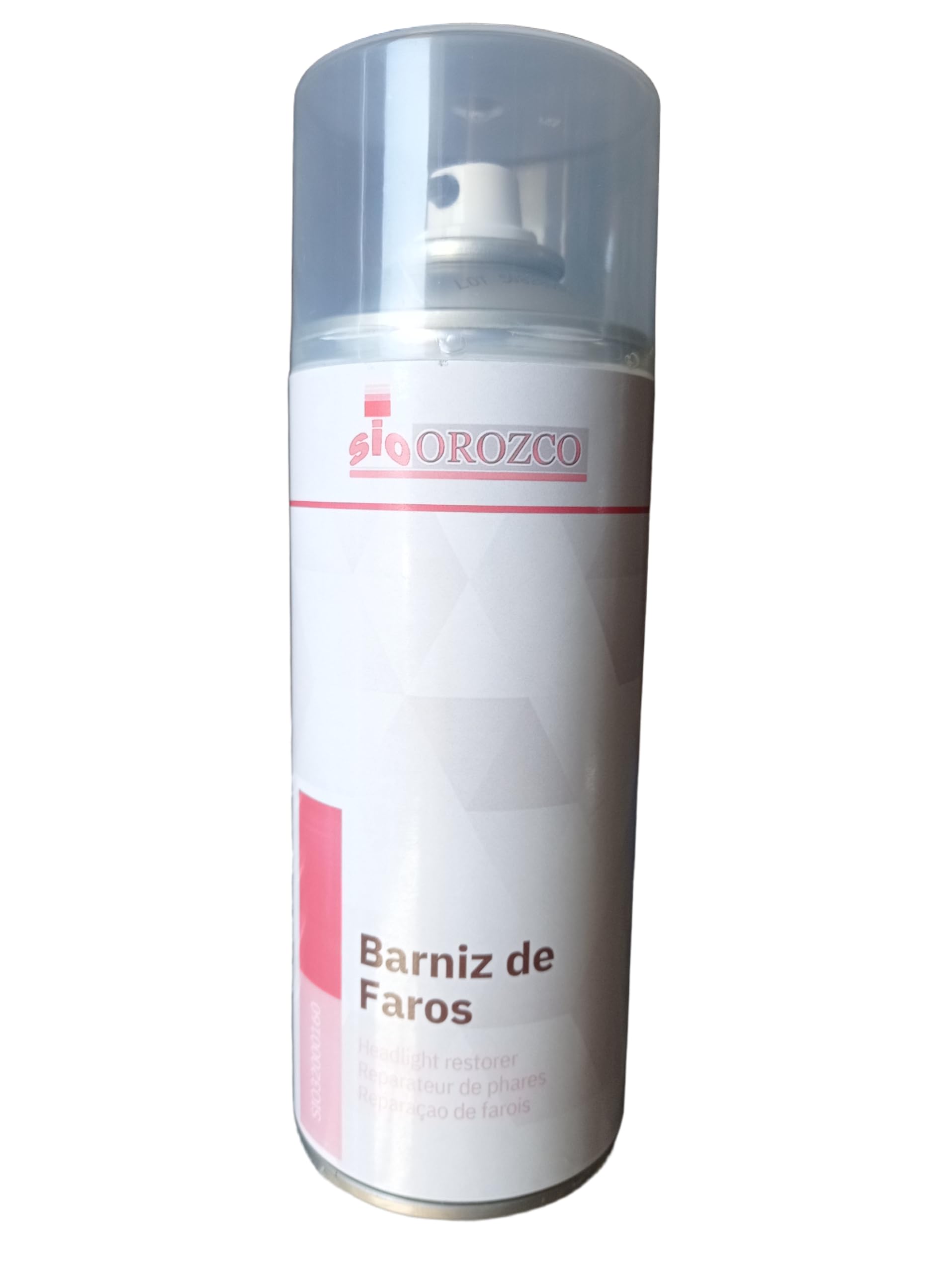 SIO Barniz para Faros Coche Spray 400ml – Restaurador Transparente Alta Resistencia UV – Protección y Brillo Profesional para Faros Opacos o Amarillentos – Secado Rápido Automoción