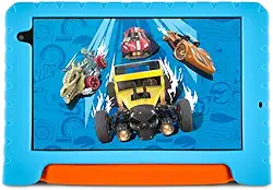 Tablet Infantil Hot Wheels 8" Wi-Fi 6GB RAM 64GB Android 13 Octa-Core com Capa Resistente, Controle Parental, Câmera Frontal 2MP e Principal 5MP Multi - NB435