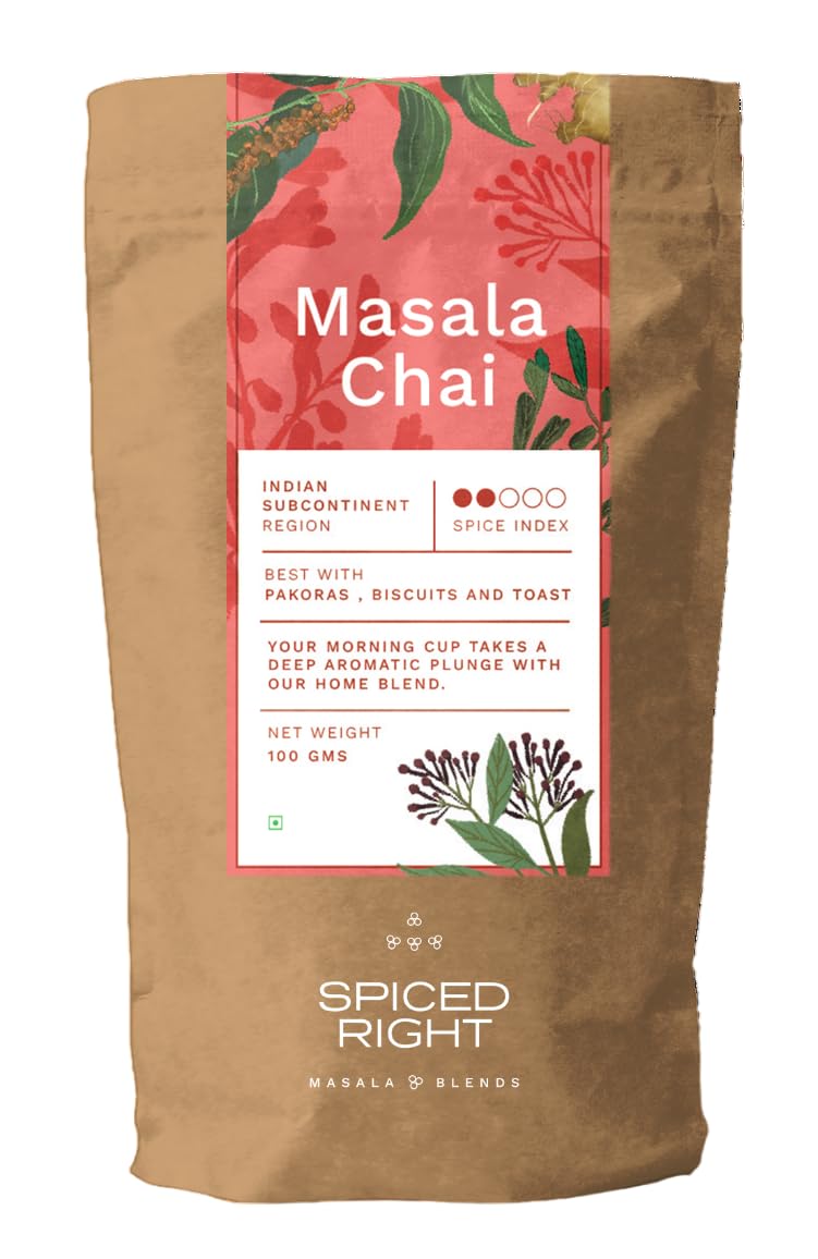 Spiced Right Chai Masala Powder for Tea 100gm - Tea Masala with All Natural Ingredients, No Preservatives, Immunity Booster with Aromatic Spices like Dried Ginger, Cloves, Cinnamon, and More. (B0BNX3PY6N) Amazon Price History, Amazon Price Tracker