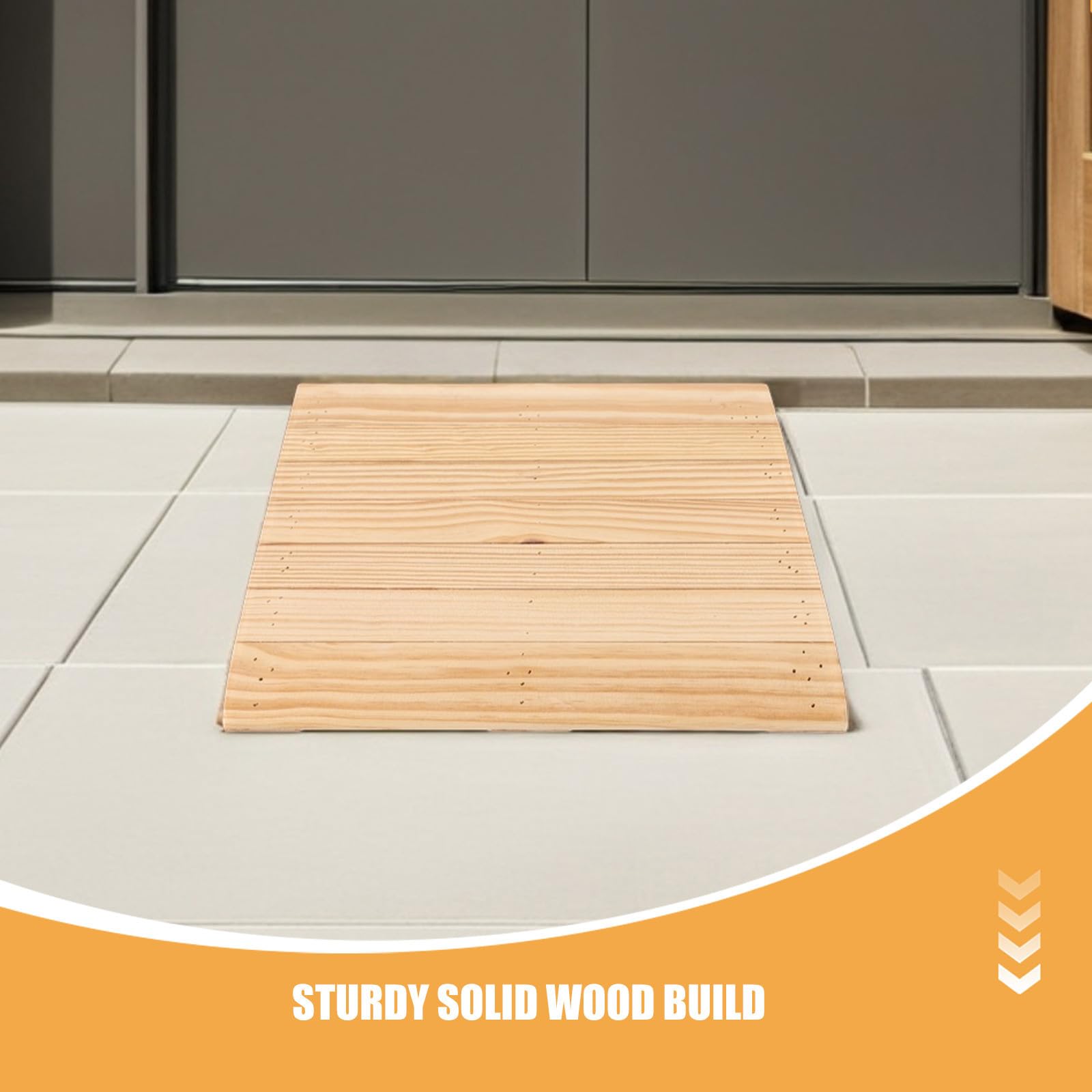 Tofficu Rampa de Madera Beige para Motocicletas y Perros Ajuste Estable para Umbrales en Entradas Exteriores y Accesos Domésticos