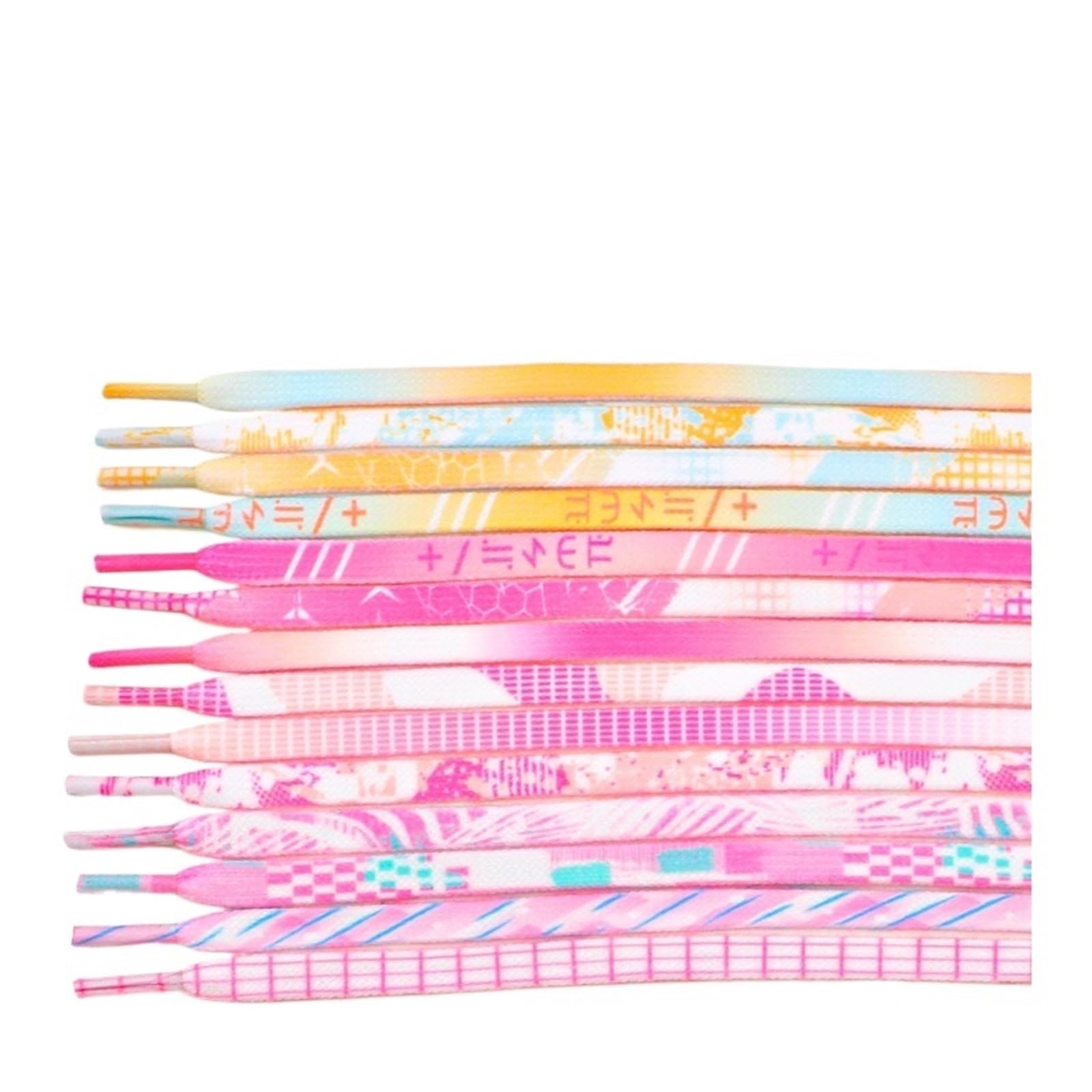 5 Paar flache Schnürsenkel for Turnschuhe, Regenbogen-Batik-Design, personalisierte Tennis Für Sneaker