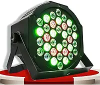 Canhão LED RGBW 36 LEDs 80W DMX Profissional – Luz de Festa Strobo Flash com Sensor de Som, Iluminação DJ Palco Balada Eventos, Bivolt 110/220V, Efeito Multicolorido Automático