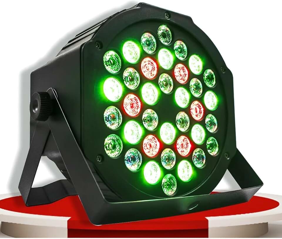 Canhão LED RGBW 36 LEDs 80W DMX Profissional – Luz de Festa Strobo Flash com Sensor de Som, Iluminação DJ Palco Balada Eventos, Bivolt 110/220V, Efeito Multicolorido Automático