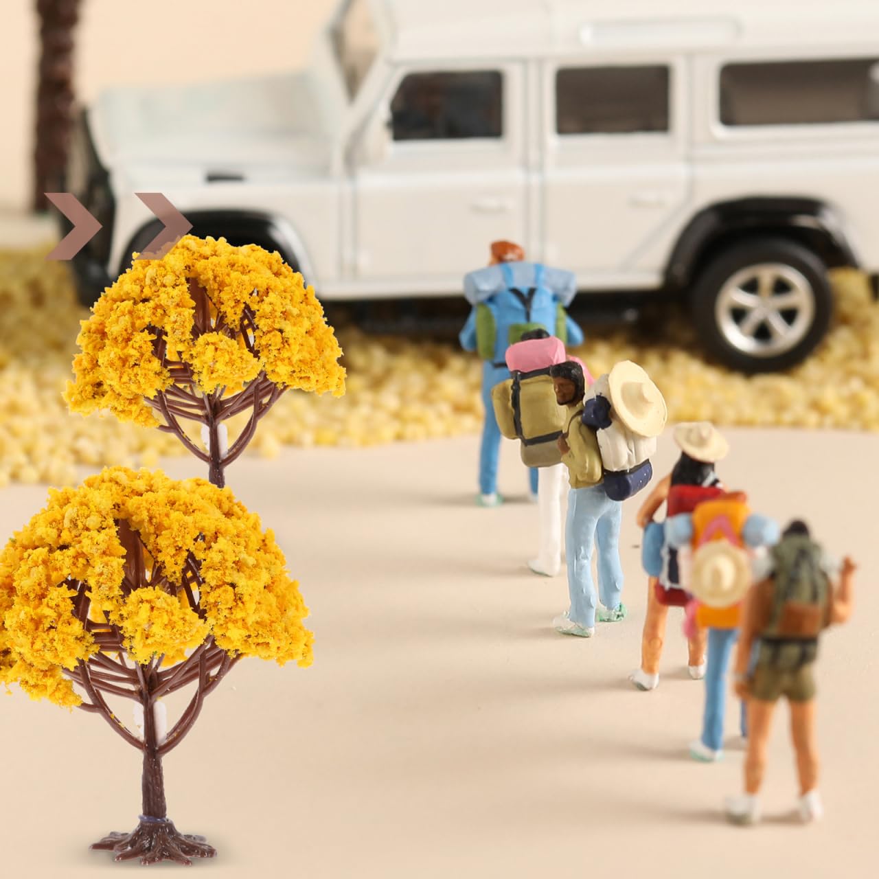 UPKOCH Model Tree Base Foot 50 Pack Miniature Stand for Architectural Scenery Trees Diy Crafts Train Landscape Holder Plastic 1.57X1.57X0.59In - Image 3