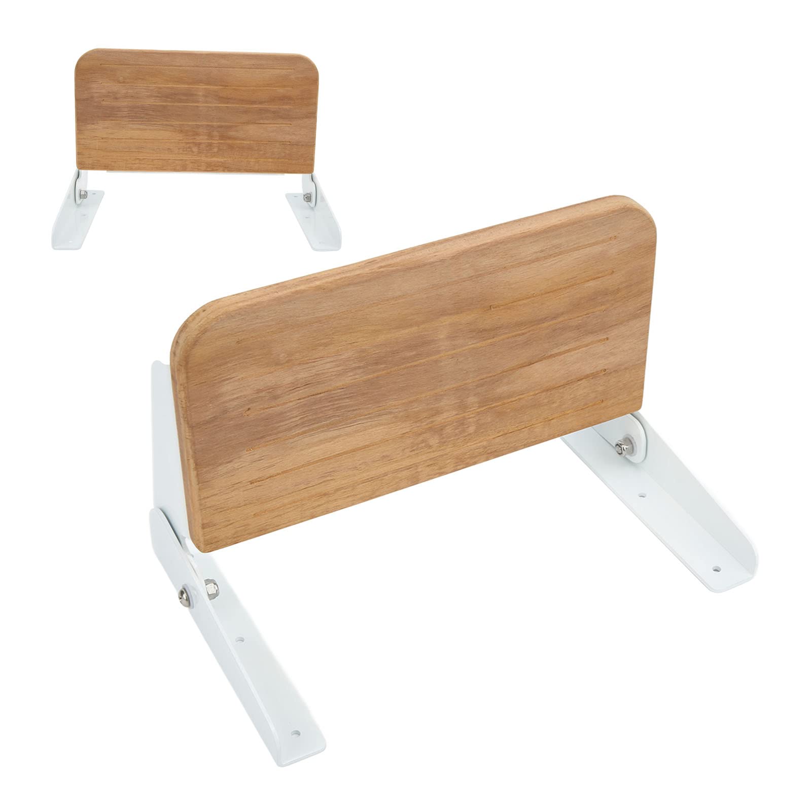 Wall Mounted Shower Seat Teak Wood Folding Footrest Pedal Marine Accessories for Ships Yachts RV Household