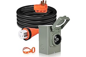 RV Box 50A Generator Adapter, WELLUCK 50 Amp Emergency Power Combo Kit