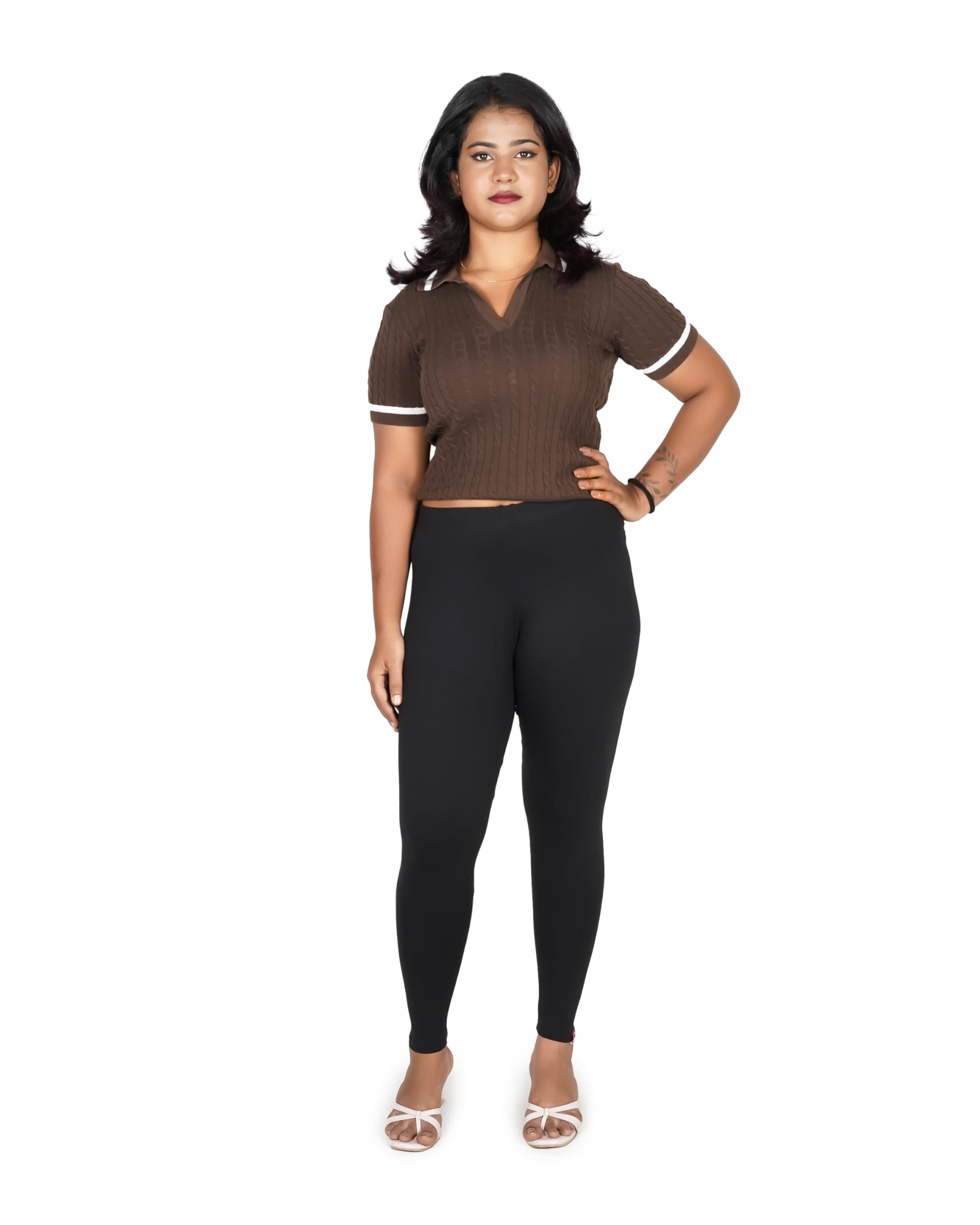 queens walk 4 Way Stretch Cotton Lycra Leggings for Women | Soft & Comfortable Daily Wear | Flexible Fit-picture-56