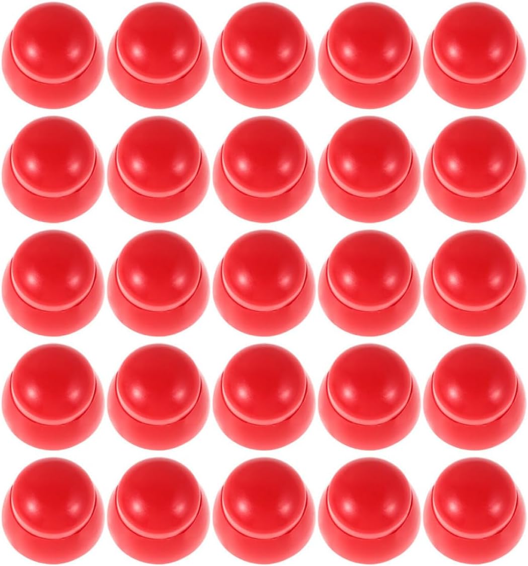 ARTIBETTER 25pcs Playground Nut and Bolt Protective Covers, Red Plastic Dome Screw Caps Weatherproof for Indoor and Outdoor Playsets Safety Maintenance