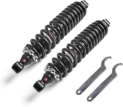 KLV Rear Left Right Monotube Shock Absorbers ATV Compatible with 2008 2009 2010 2011 2012 2013 Yamaha Rhino 700 4x4 YXR700FFH BR 5B4-F2210-00-00 2pcs