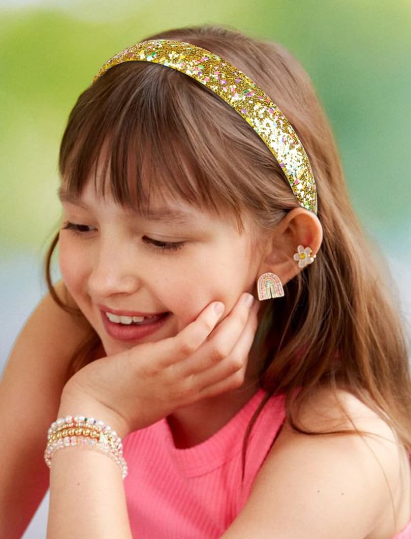 Amazon.com : Glitter Headbands for Girls Women Non Slip  display picture 2