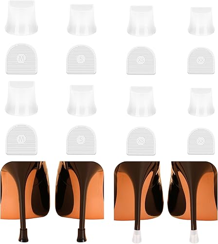Miniatura 6 de JEVRKAPZ Protectores de talón para tacones altos, reemplazo de talón para botas de mujer para caminar sobre hierba, fundas de talón antideslizantes