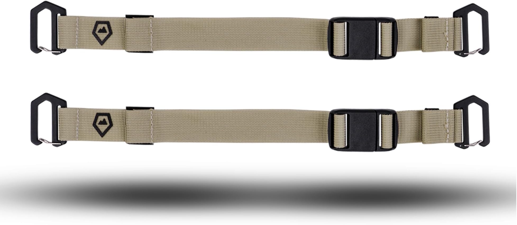 Premium Accessory Straps: Durable 1" Straps w/Magnetic Buckle, Metal Gatekeepers & Reflective Logo (2-Pack)