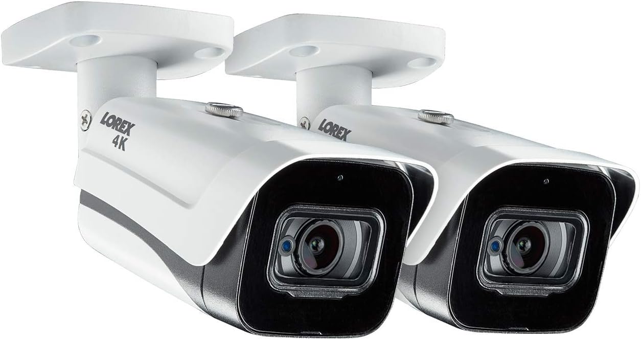 2-Pack of Lorex LBV8721AB 4K MPX Bullet Cameras with Built in Mic