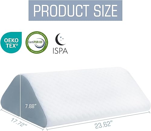 Miniatura 4 de Almohada de cuña de rodilla para dormir, almohadas de cuña para después de la cirugía, almohada de pierna para aliviar el dolor de rodilla, dolor de