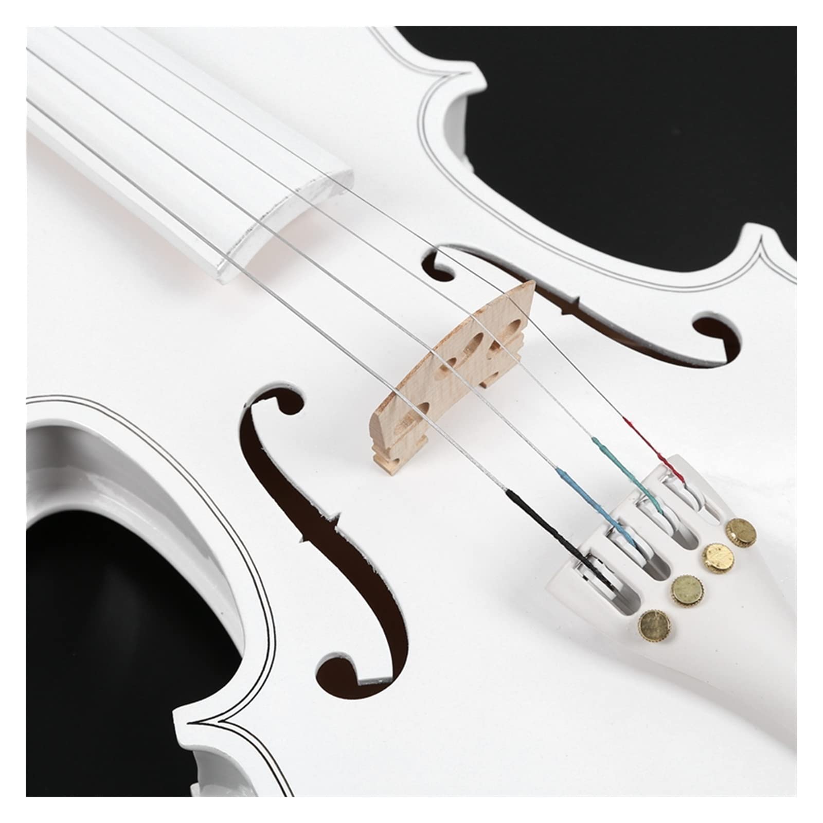 Violino per Studenti 4/4 Strumento Musicale per Violino A Grandezza Naturale Set Violino Bianco per Principianti per Bambini Violini per Studenti