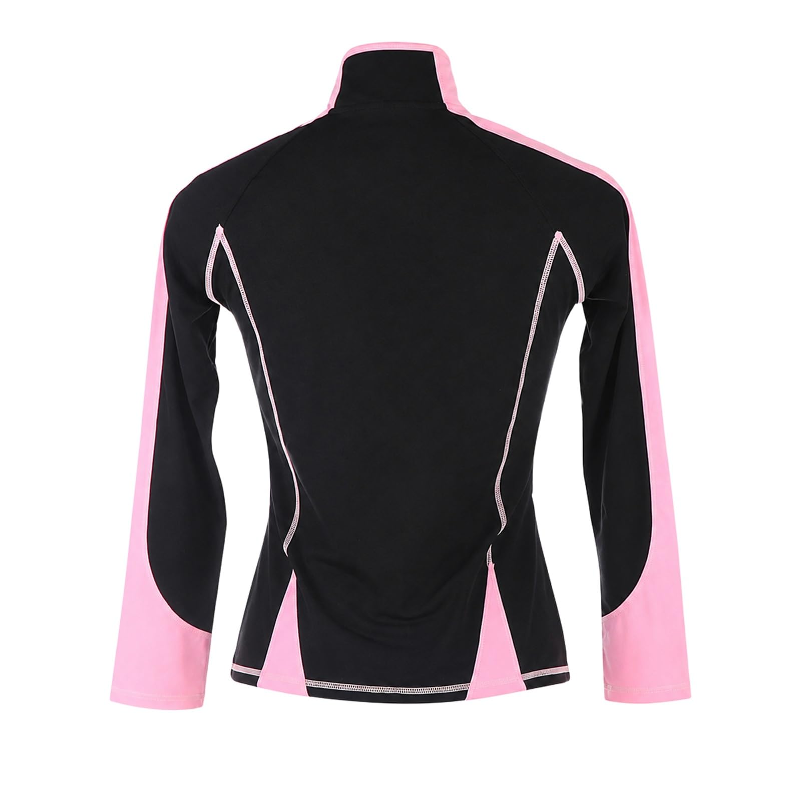 Eiskunstlauf Jacke Damen Teen Vollzip Kontrastbesatz Eisbahn Training | Stehkragenjacke mit Vollreißverschluss, Kontrastbesatz und Ärmeleinsätzen for Warm-up, Eisbahntraining und Skating