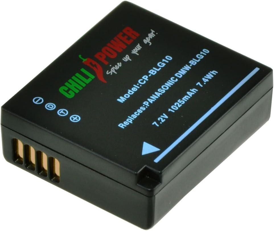 ChiliPower Panasonic DMW-BLG10, DMW-BLE9 Battery (1025mAh) for Panasonic Lumix DMC-GF3, DMC-GF5, DMC-GF6, DMC-GX7