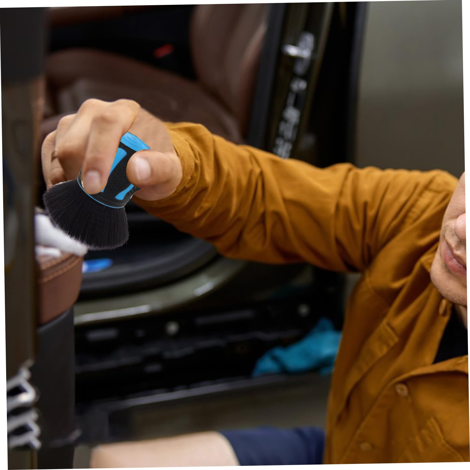Mikinona Multifunktionale Innenraumbürste Für Großer Pinsel Zur Reinigung Von Lüftungsschlitzen Und Innenräumen Weiche Borsten Stilvolle Blaue Farbe Für Schnelles Und Schonendes