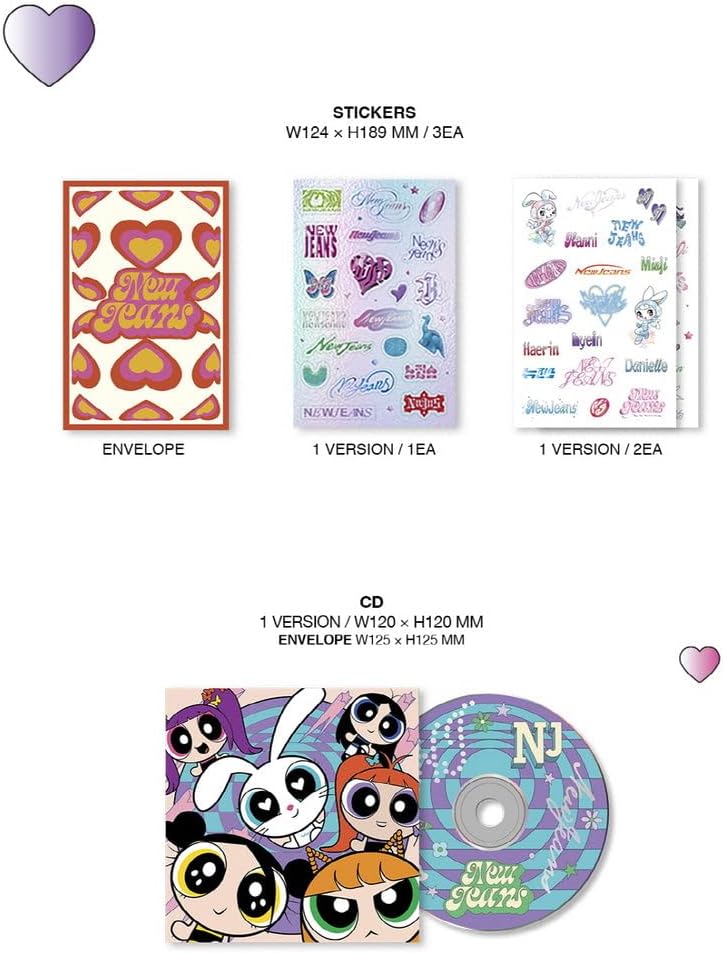 New'Jeans - 2nd EP Get Up The POWERPUFF GIRLS X NJ Box ver. CD (Random ver.)