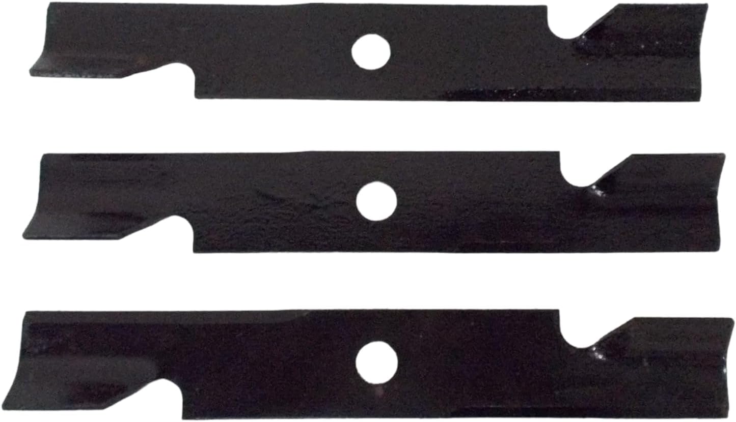 proven part Heavy Duty Mower Blades for Exmark 48", 52", 60" Decks - Lazer Z, Turf Tracer, Radius - 3-Pack Replacement (103-6401, 103-6403, 103-6402) (48" Deck)
