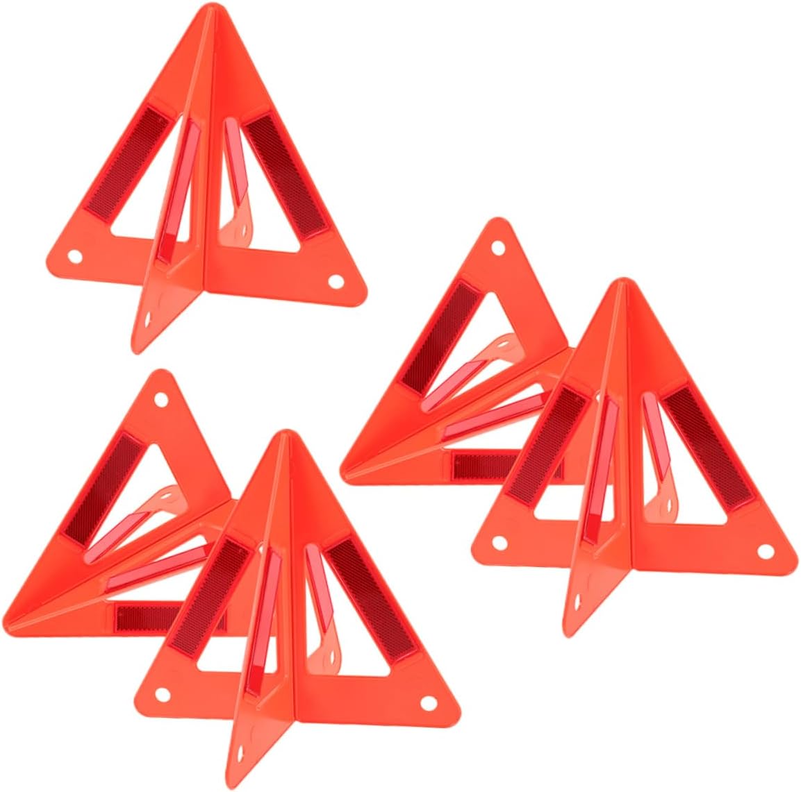 OUNONA 5pcs Safety Triangle Warning Light Car Warning Sign Reflective Roadside Emergency Kit Road Vehicle Safety Triangle
