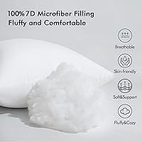 Vista 2 de MIULEE - Relleno de cojín cuadrado, cojín decorativo para cama, sillón y sofá, 14 x 14 pulgadas