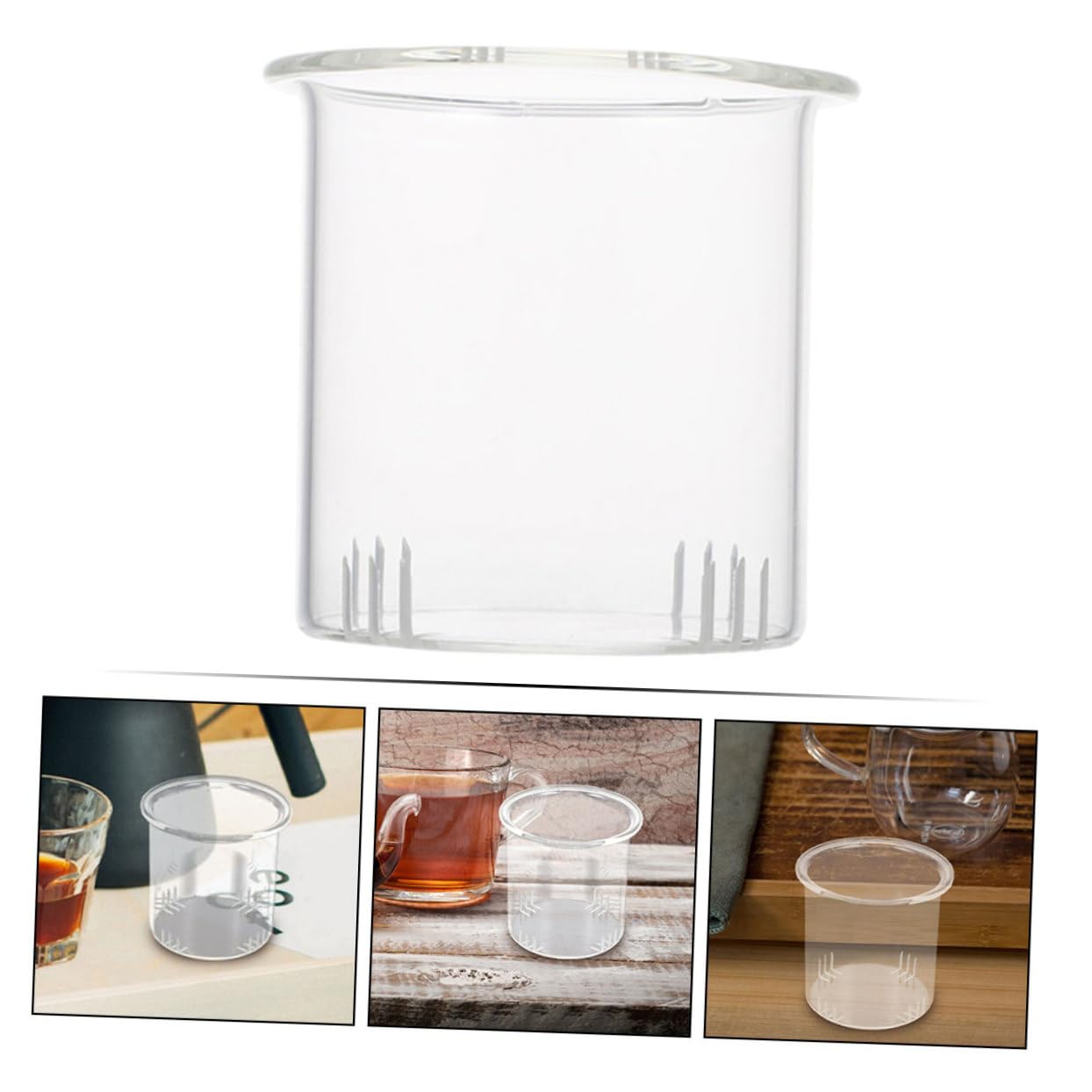 5 Piezas Filtro de de Vidrio Desmontable para Tetera de Filtro de Infusiones para Accesorio Práctico y de Limpiar