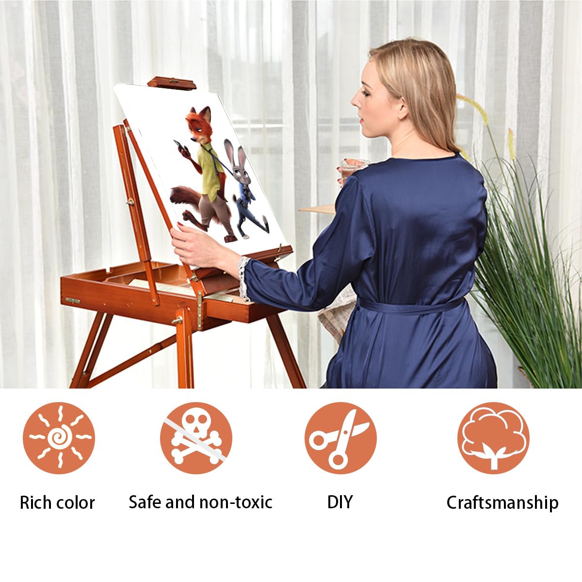 Amazon | ズートピア デジタル絵画 数字キットによる 絵画 落書き