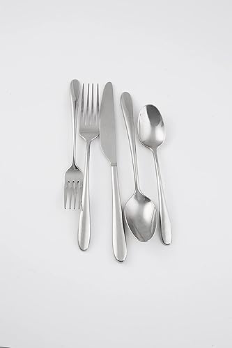 Miniatura 10 de Cambridge Silversmiths Poet - Juego de cubiertos de satén negro de 20 piezas, servicio para 4 personas