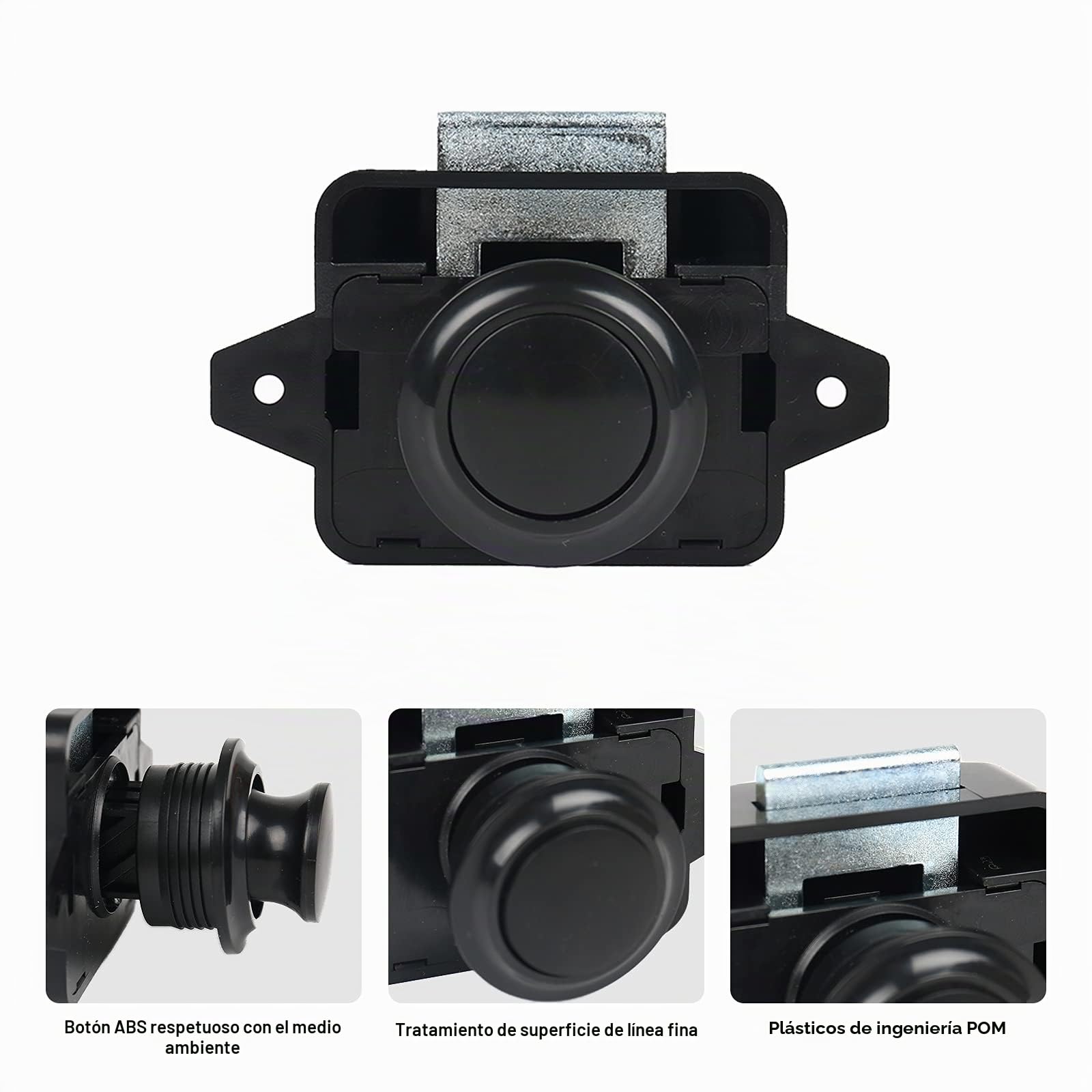 10 botones de presión para puerta de autocaravana, armario, armario, cerradura de puerta de armario, cerradura de muebles, cerradura para autocaravana, furgoneta, caravana o camper (negro)