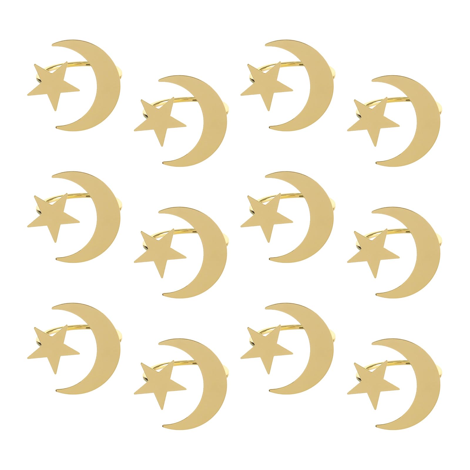 Modern Metal Sun Moons Inspires Napkin Rings Tableware Accessories for Holiday Gatherings Dinner Parties Modern Metal Sun Moons Design Napkin Clips Everyday Use Formal Accessories
