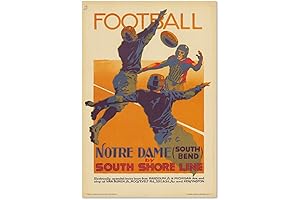 1926 Notre Dame Football Vintage Style College Football Poster