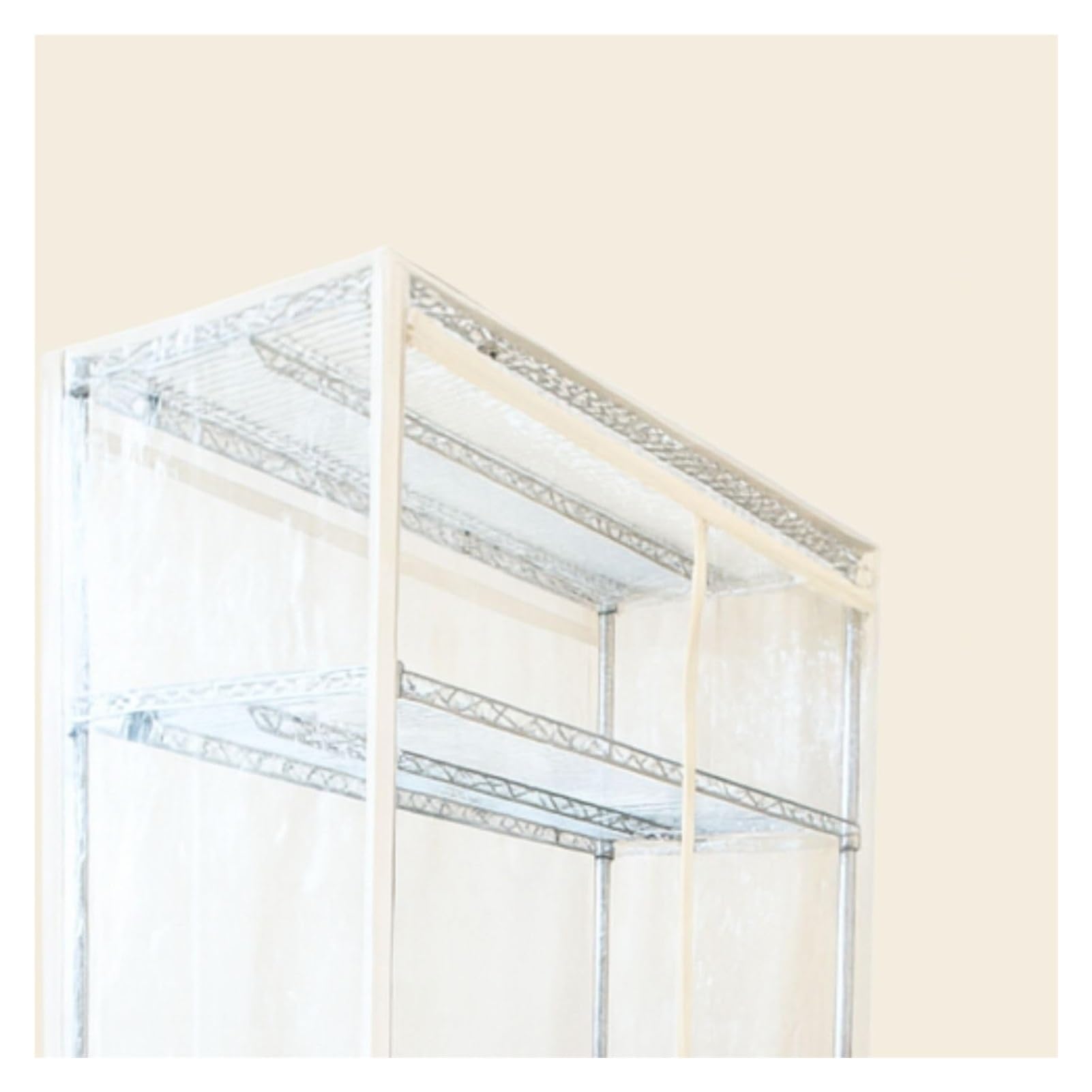 Coperture resistenti per mensole con cerniera per scaffali in metallo, ideali per magazzini, cantine, balconi e ripostigli all'aperto (A, 60 x 40 x 180 cm)