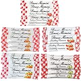 Gift Box of 25 Bonne Maman 1/2 oz. Preserve Packets (5 Strawberry, 5 Raspberry-Redcurrant, 5 Apricot, 5 Fig & 5 Honey)