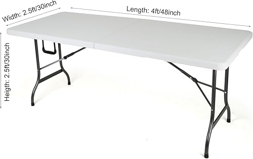 Miniatura 3 de Mantel de mesa de elastano elástico negro de 4 pies para mesa plegable rectangular ajustable