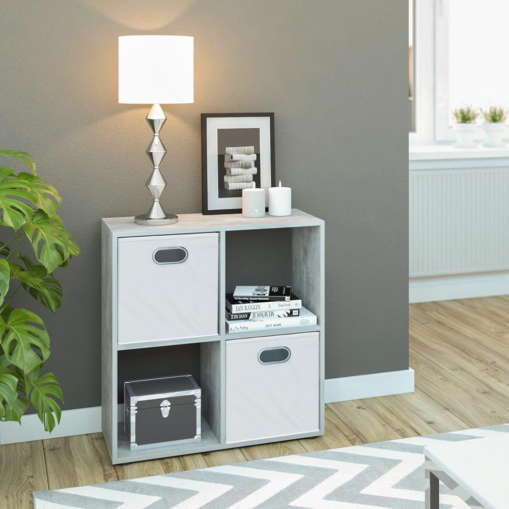 Vicco Meuble de Rangement Cube Tetra, Béton, 72.6x72cm