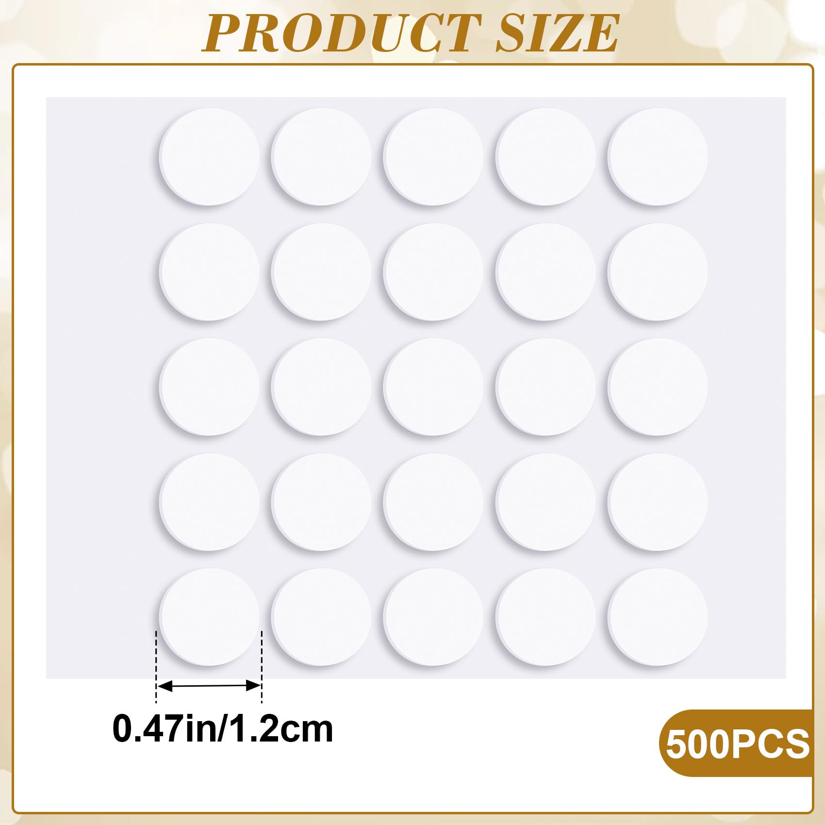 SmallCat 300 almohadillas de fieltro pequeñas para muebles, círculos autoadhesivos de espuma EVA, calcomanías redondas de fieltro para escritorios, cajones, jarrones, marcos de fotos, armarios