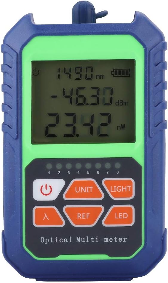 Heayzoki Fiber Optical Power Meter, Type A High Precision Mini Network Testers for FTTH CCTV CATV Tools, Fiber Optical Cable Tester Checker