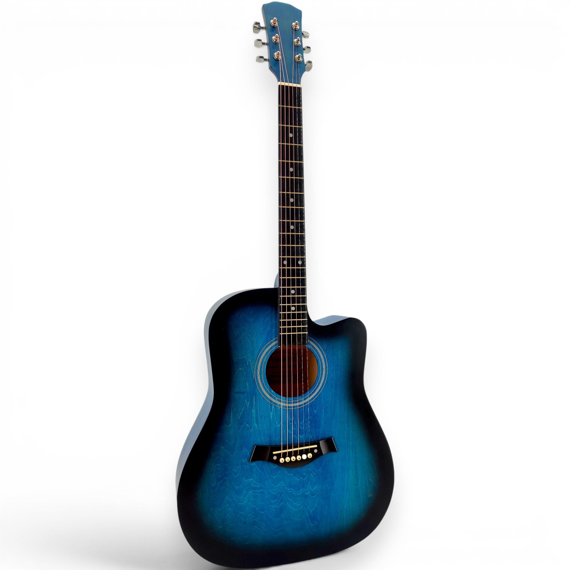Gitara akustyczna dla dorosłych 41'' | Potężny dźwięk i elegancki design (niebieska)