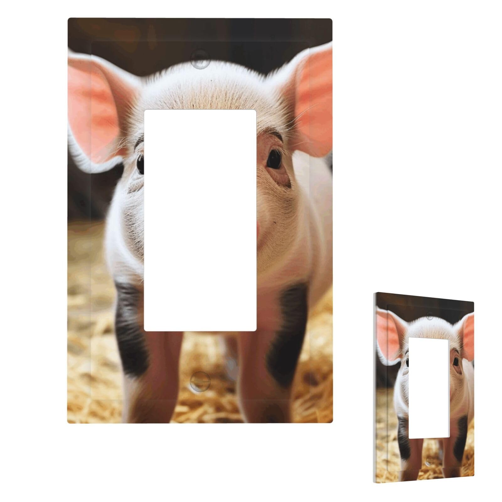 Smiling Wall Plate Cover Modern Decorative 1 Gang Light Switch Cover Unbreakable Receptacle Outlet Covers For Living Room Bedroom Home Decor 1 Gang