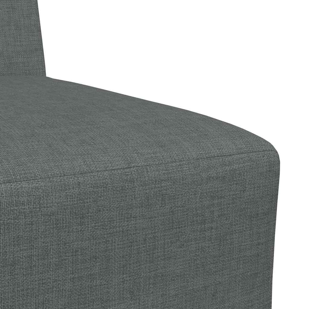 vidaXL Unidad de Sofá Modular sin Brazos 2 uds. Gris Oscuro Tela