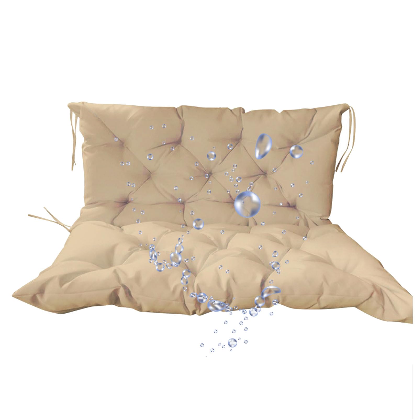 Coussin de dossier imperméable et chaud en fourrure pour balancelle et terrasse
