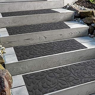 Aucuda Stair Treads, 6 Stair Treads for Wooden Steps, Stair Treads Carpet for Outdoor Stairs, Carpet Stair Treads with Rubber Backing, 8.5