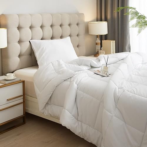 Miniatura 8 de BedTreat Juego de edredón Queen - Juego de cama blanco de 2 piezas, edredón, fundas de almohada