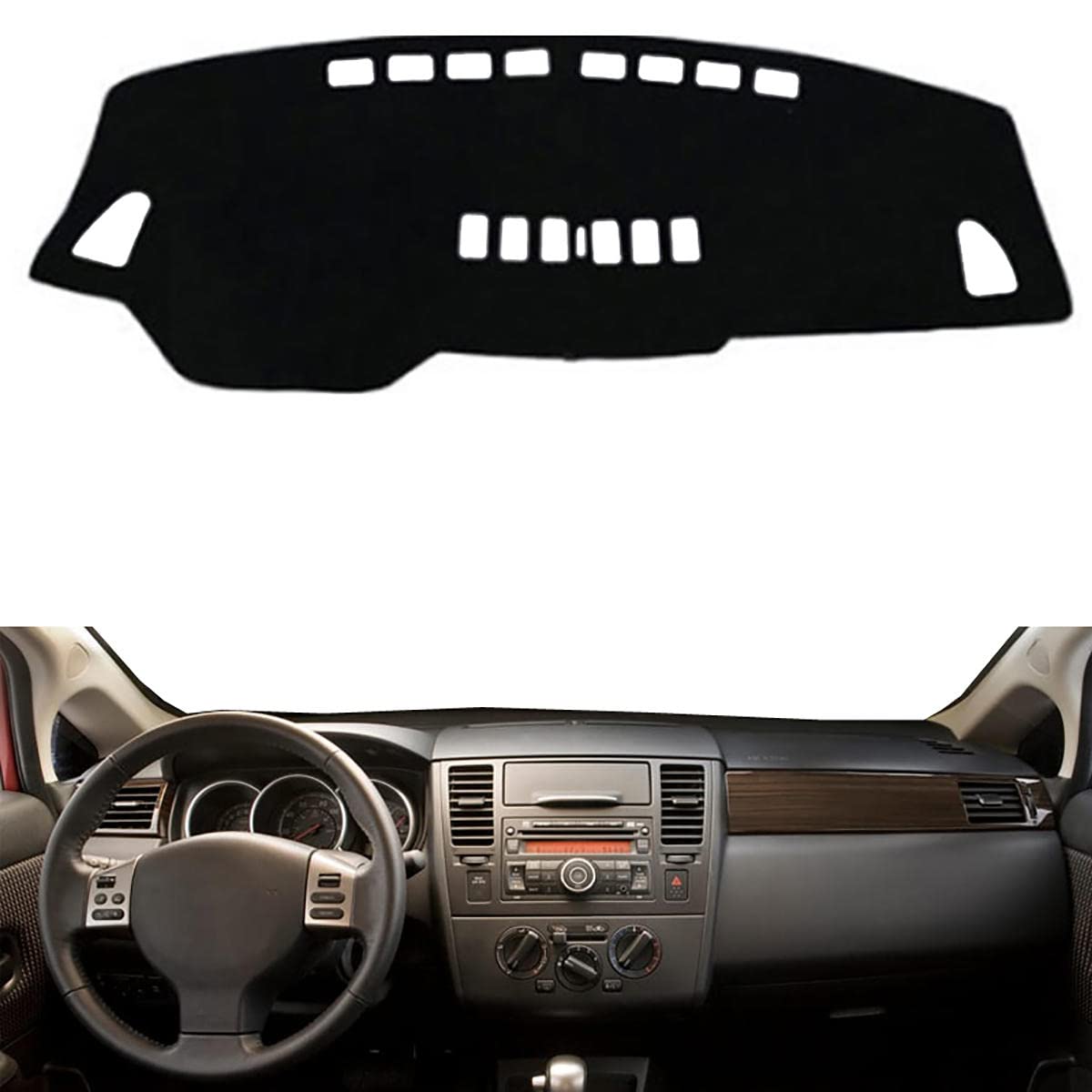 Alfombrilla para salpicadero Nissan Versa 2007-2011 protector de salpicadero interior para el coche LHD 7
