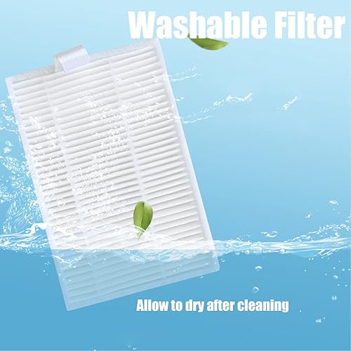 Miniatura 4 de Accesorios de piezas de repuesto para robot aspirador Proscenic 800T 820S, incluye 1 cepillo de rodillo principal, 4 filtros y 2 almohadillas de