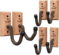 Vista 9 de Hold Up Displays - Soporte horizontal para pistolas y ganchos para escopetas almacenan cualquier rifle, escopeta y arco - Madera dura real cosechada