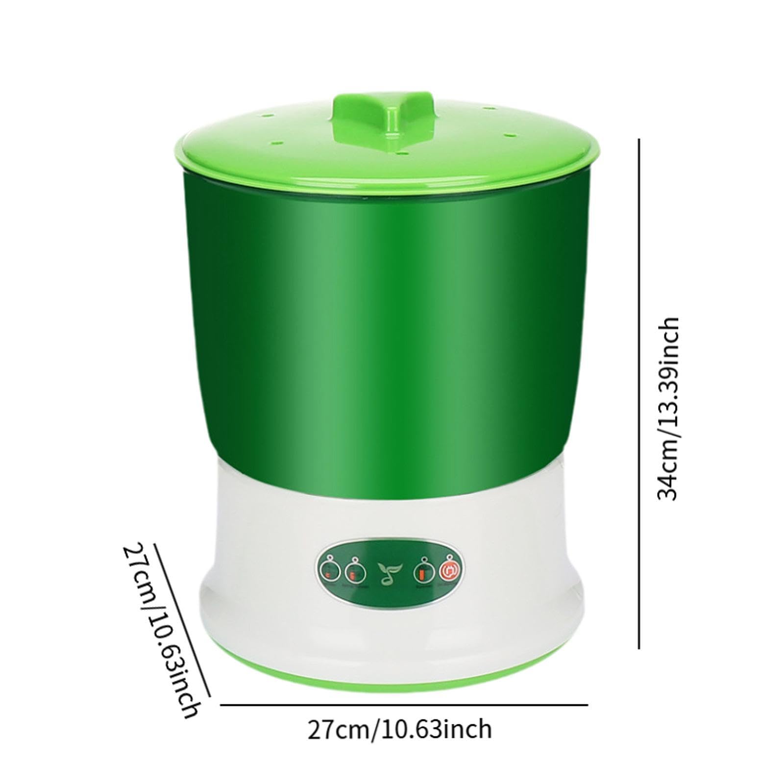Milageto Máquina de Brotes de Frijol para Hogar, Conveniente Germinador de Semillas Visible, Kit de Cultivo de Brotes Automáticos, 3 Capas
